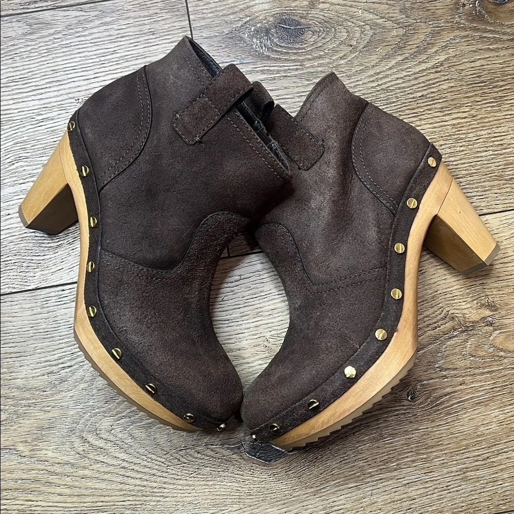 NWOB Tory Burch Ginevra Brown Suede Ankle Boots Size 8M
